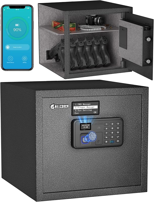Caja seguridad inteligente con cerradura biométrica