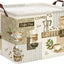 Cesta almacenamiento café taza aperitivos cocina rectangular marrón