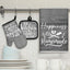 Set 6 accesorios decoración cocina toallas soportes