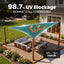Toldo parasol triangular 12x12x12ft color verde anillo