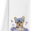Toalla de cocina decorativa para mujer amante de perros 16x24