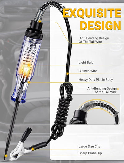 Probador circuito 6-24V con luz mango ABS sonda sedán SUV