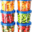 6 Pzas Contenedores Plástico Alimentos 24oz Sin BPA