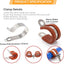 25 Abrazaderas Cable Acero Inox 1/2" Goma Rojo
