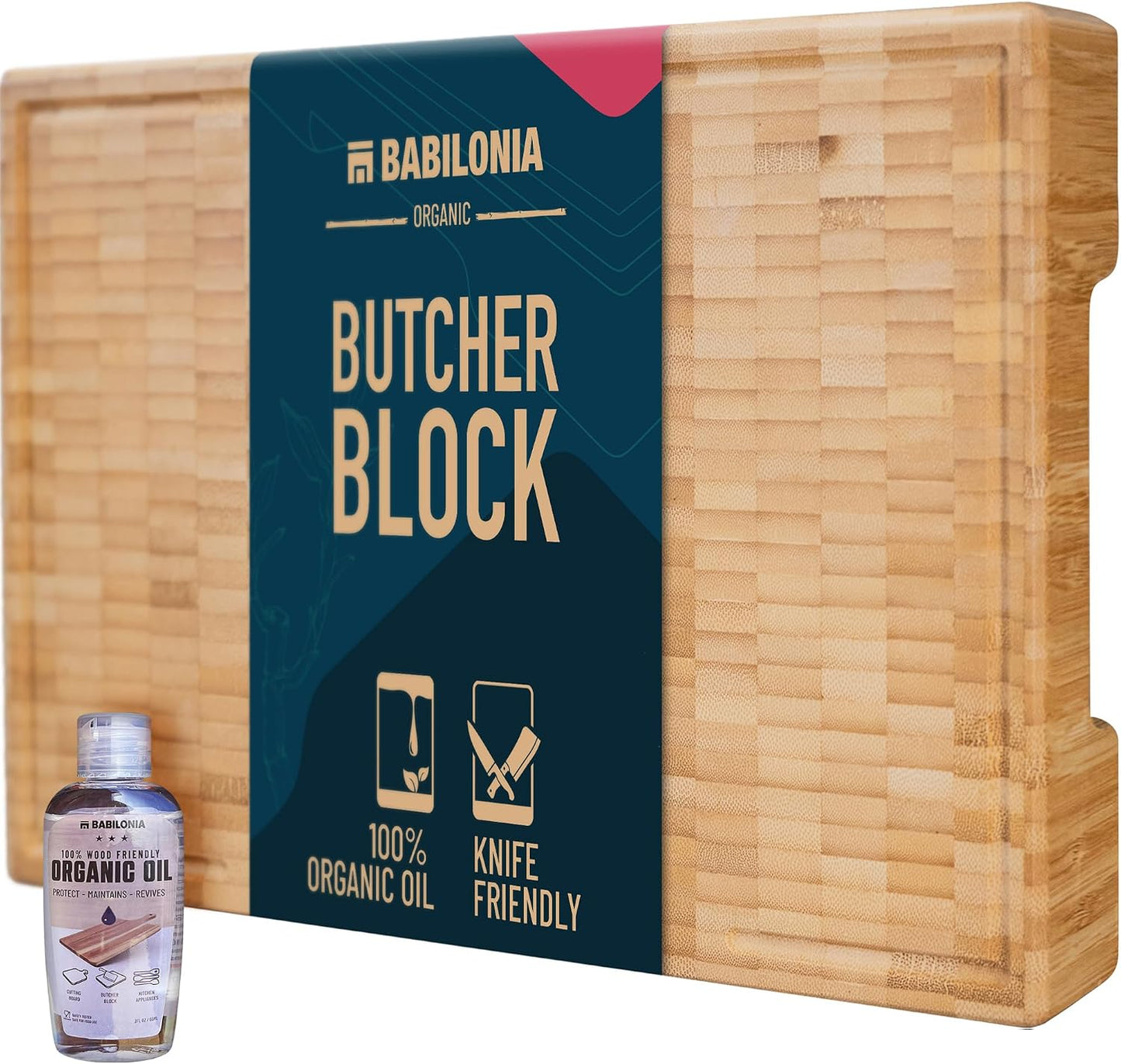 Tablas de cortar bambú extragruesas 1.7pulg profesional