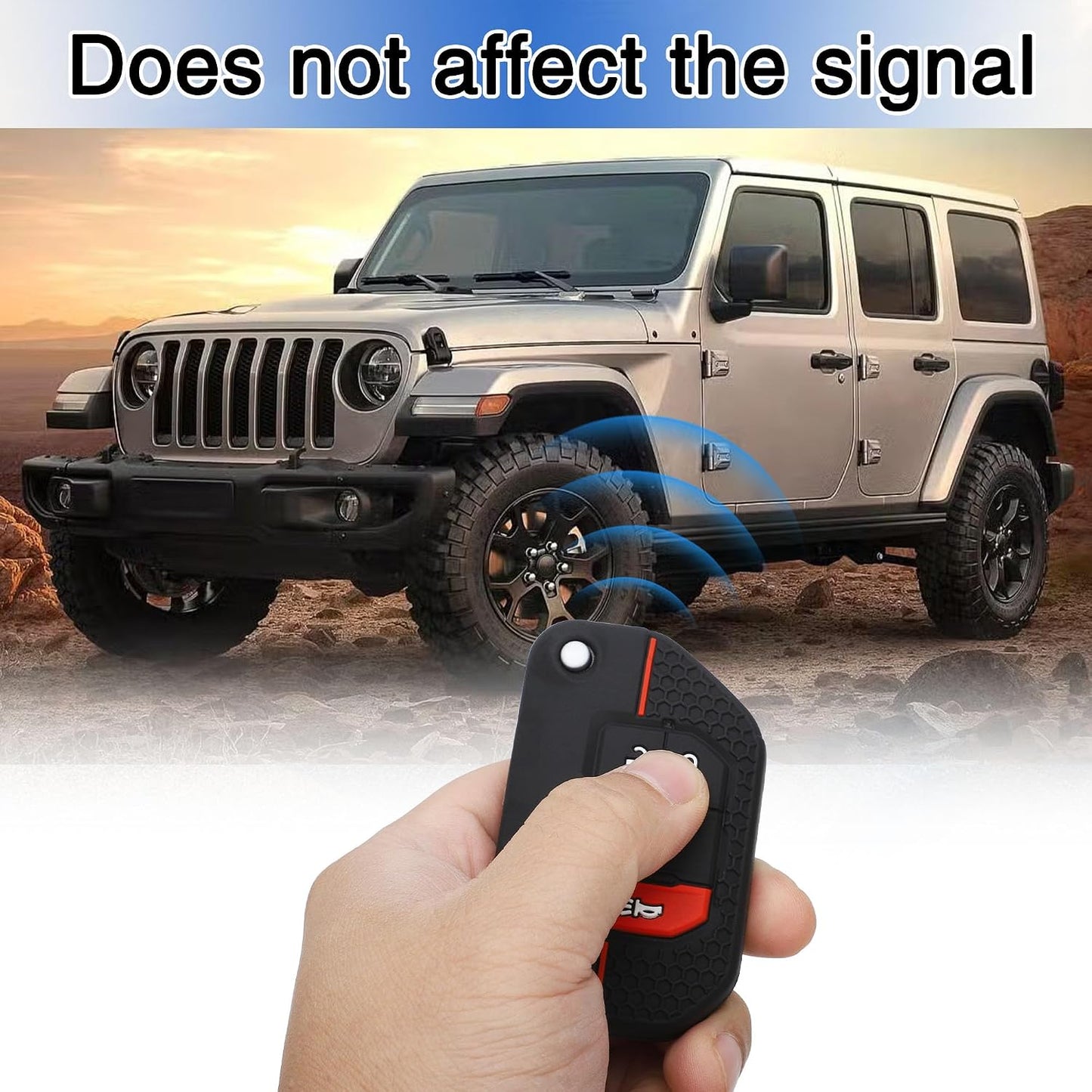 2 Fundas llavero Jeep con 4 botones silicona comp