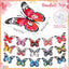 15 Mariposas Metal 3D 6.5" Decoración