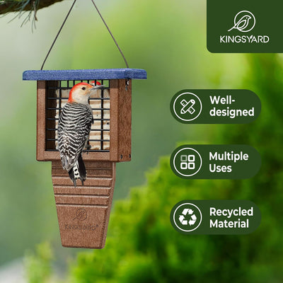 Comedero sebo plástico reciclado con soporte para colgar