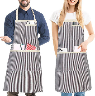 Delantal Chef Ajustable con 3 Bolsillos 2 Pzas