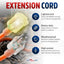 Cable extensión 75ft 14/3 SJTW impermeable 13A 125V
