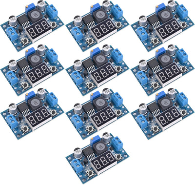 Módulo convertidor DC-DC 4-40V a 1.25-37V con voltímetro LED