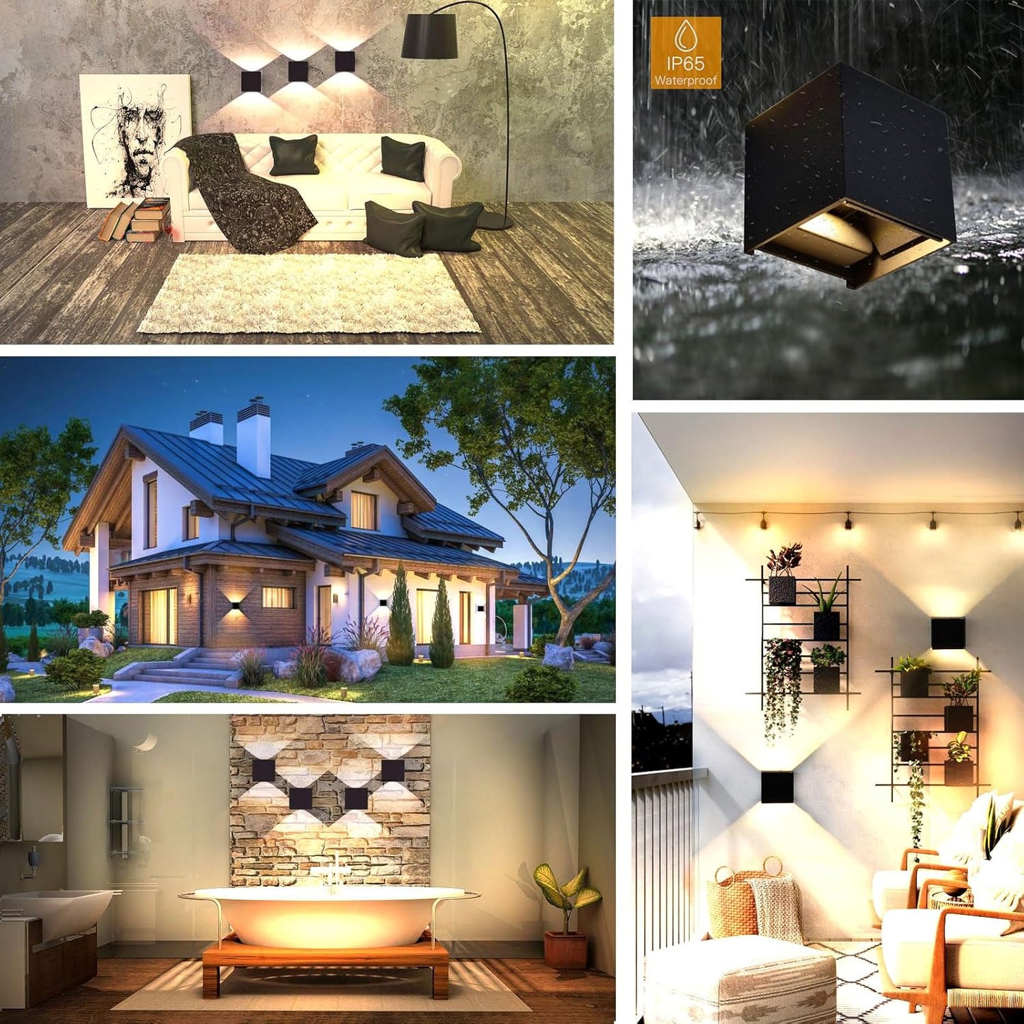 Lámpara pared exterior LED 10W impermeable moderna