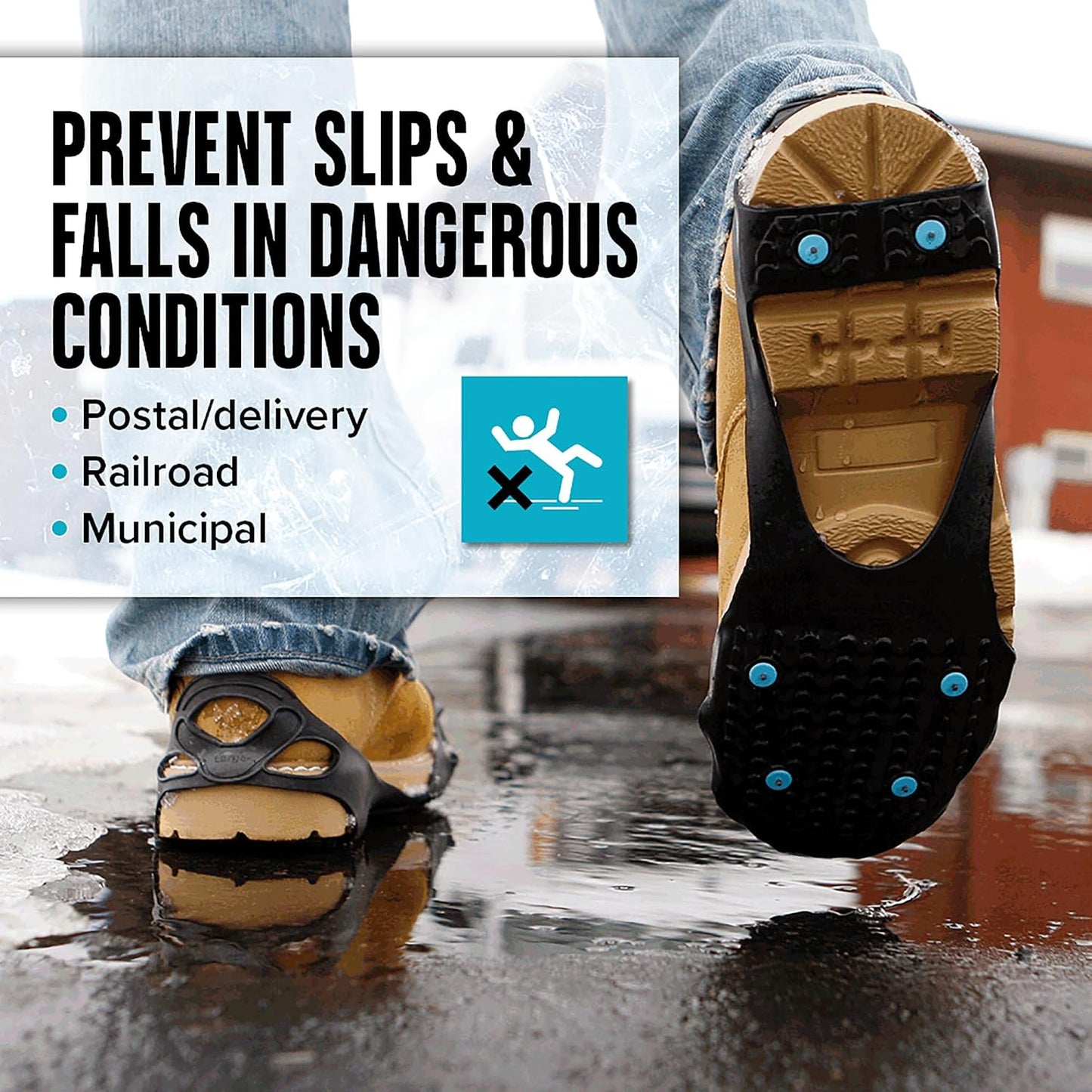 Tacones de hielo multiusos para zapatos y botas