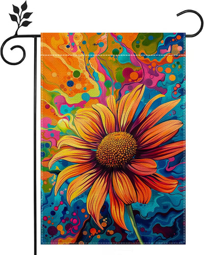 Bandera jardín girasoles 12x18pulg doble cara decoración patio