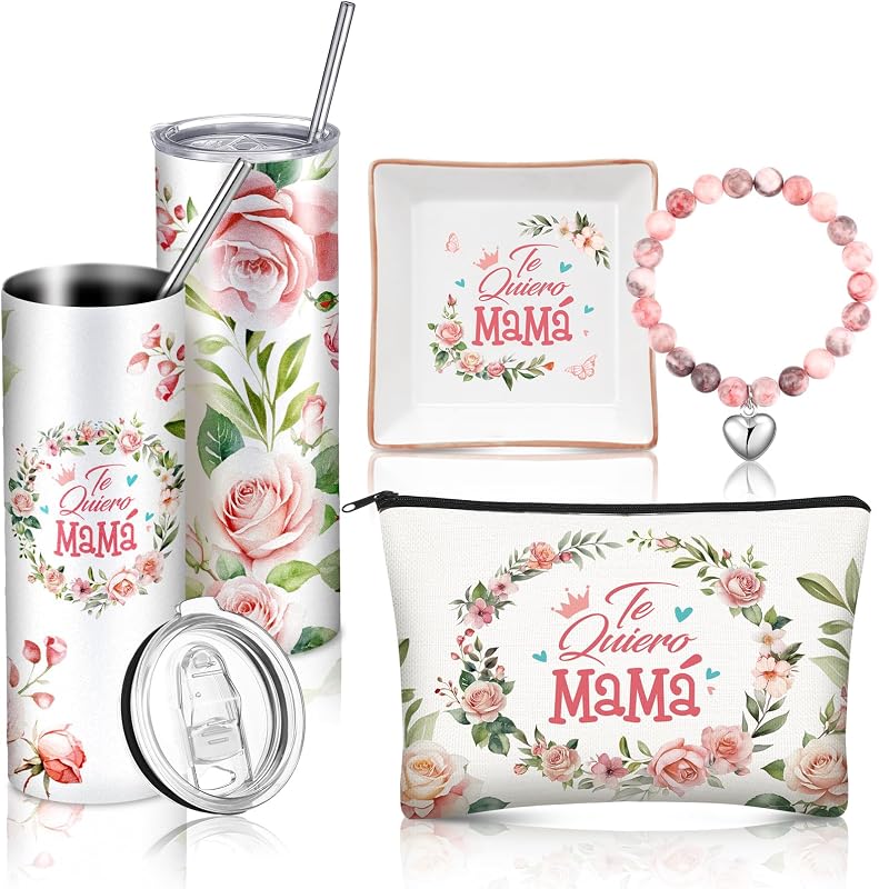 Set 5 Pzas Regalo para Mamá Vaso 20oz Caja Cumpleaños