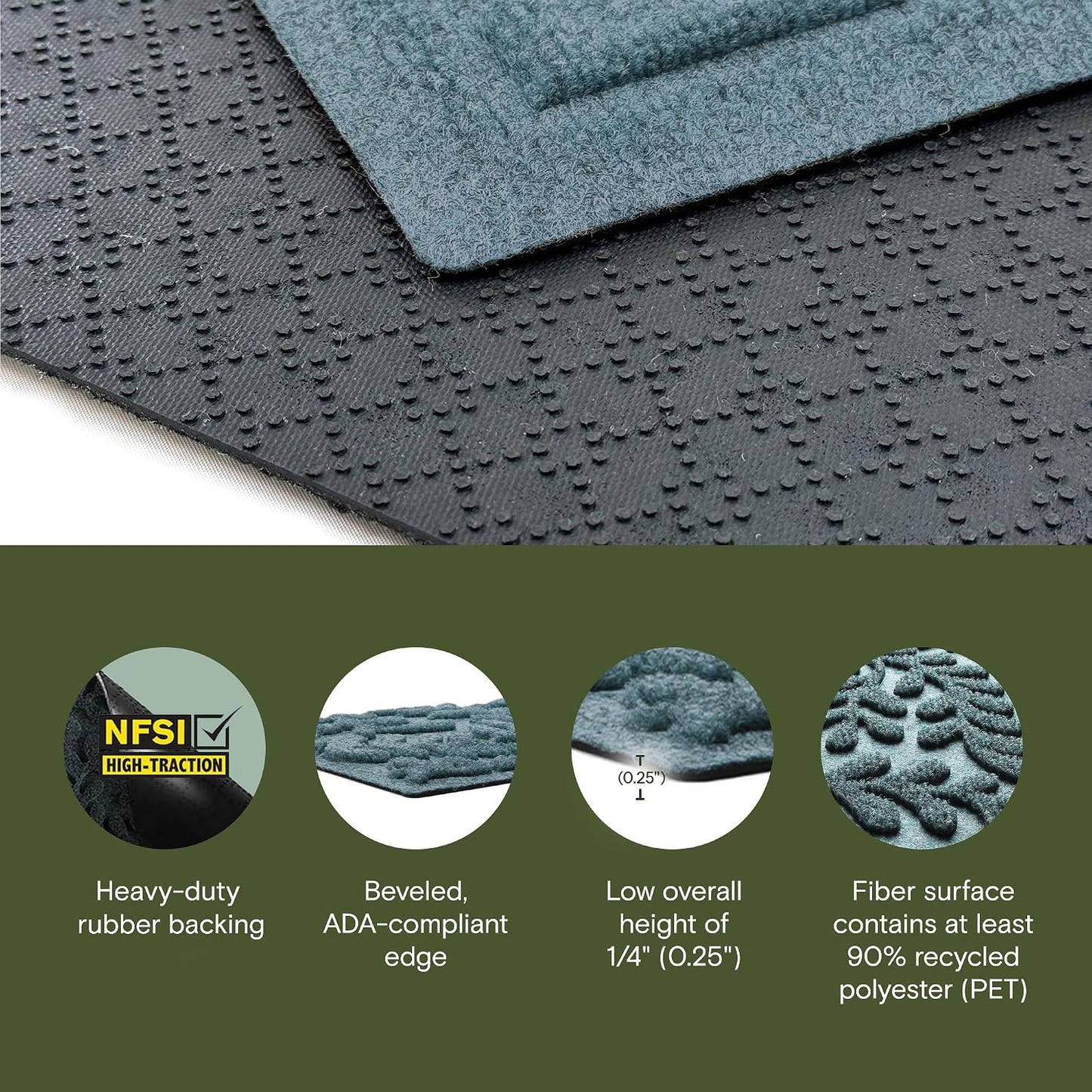 Alfombra Colección Boxwood Bungalow Flooring Bluestone