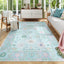 Alfombra lavable Oushak antiderrap 5x7" boho vintage