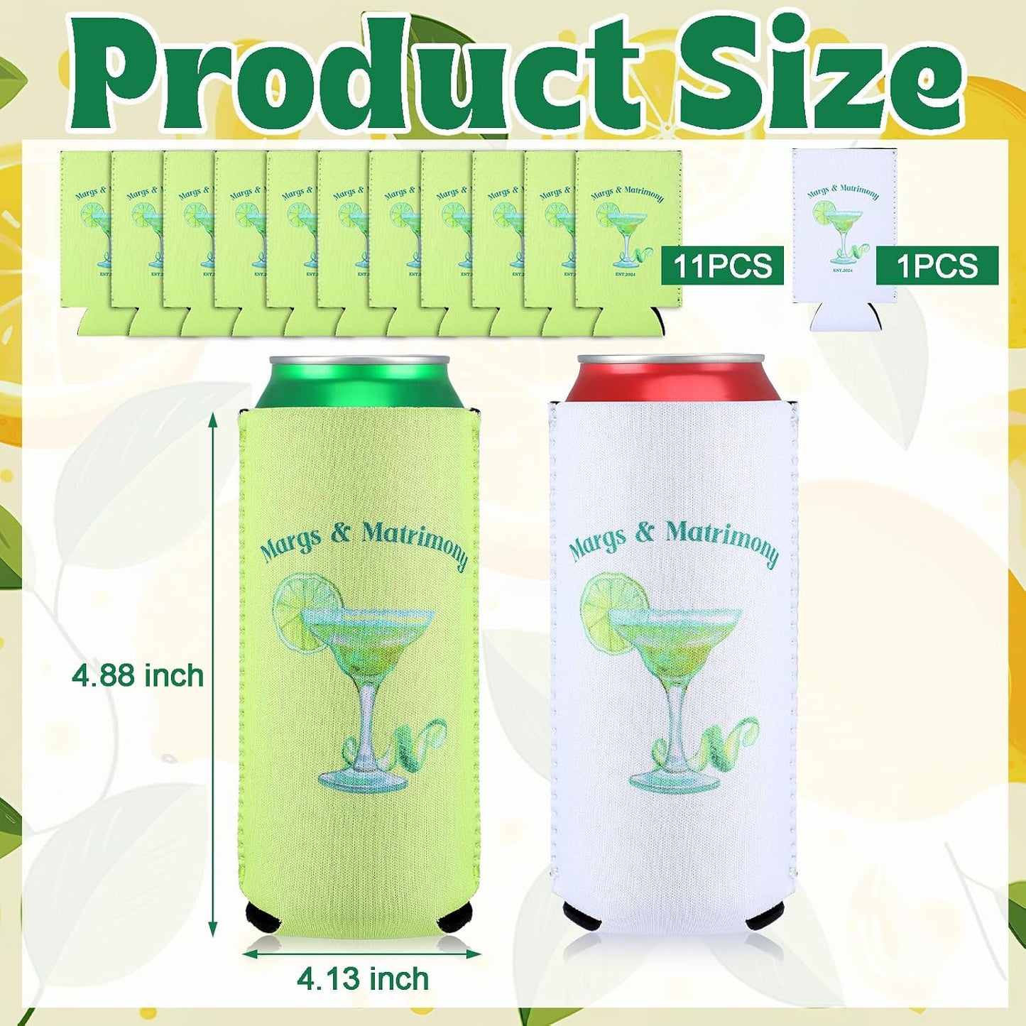 12 Unidades Fundas Latas Despedida Soltera 5.51x3.54"
