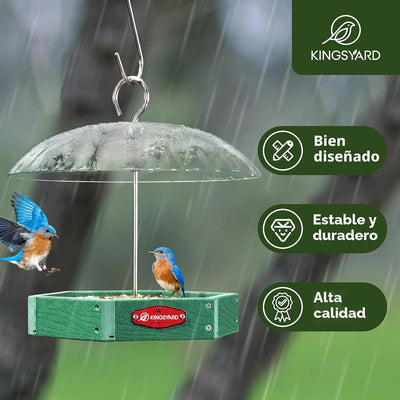 Comedero para aves al aire libre cúpula ajustable prueb