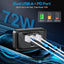 Panel carga USB doble 18W 36W USB C con voltímetro LED coche