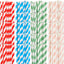 300 Pajitas Papel Rayas 7.7pulg Colores Arco Iris