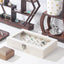 Caja anillos terciopelo con tapa 30 ranuras beige