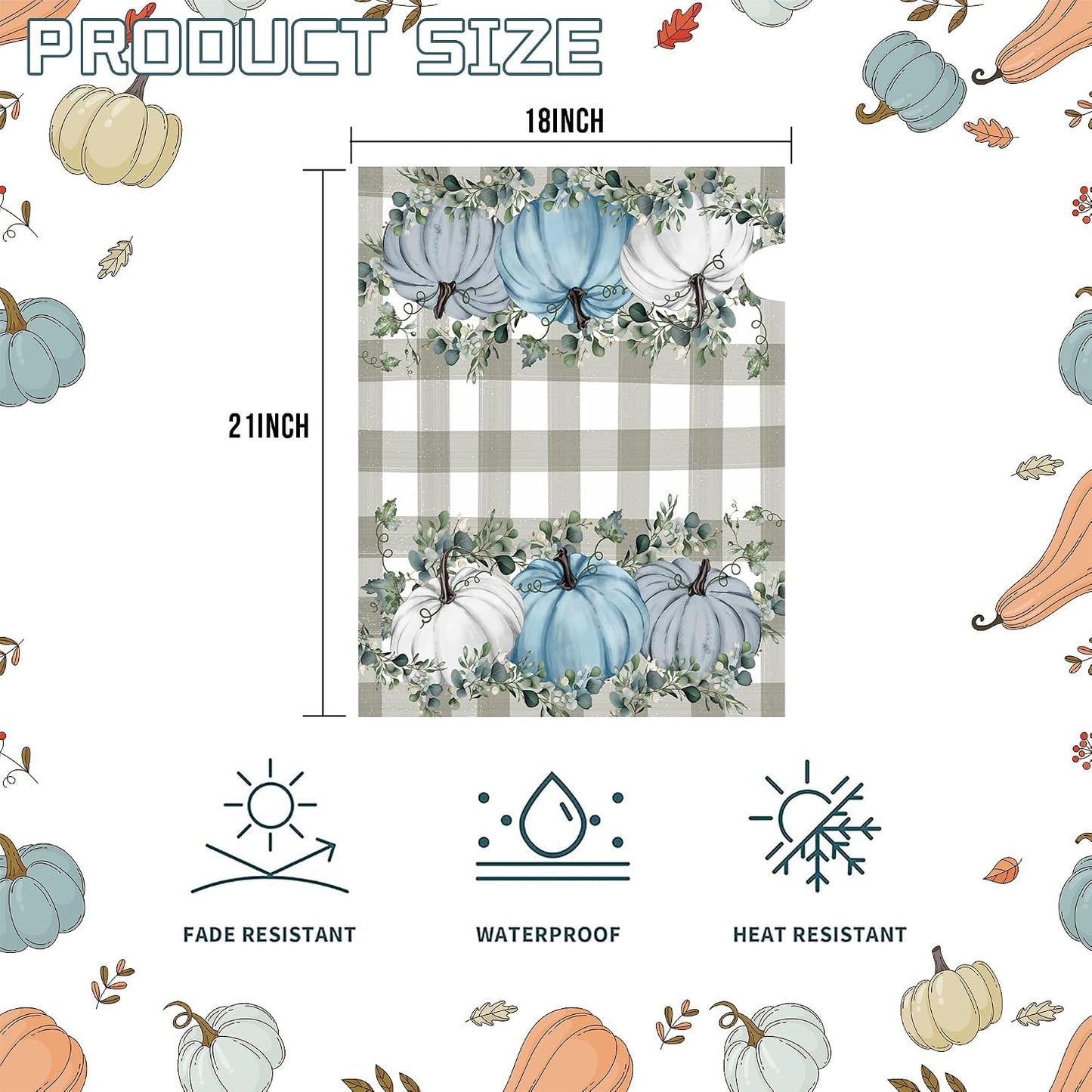 Cubierta magnética para buzón otoño azul 21x18pulg