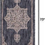 Alfombra área corredor 2x6ft gris carbón/natural