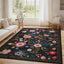 Tapete Floral 4x6pulg Antiderrap Sala Dormitorio