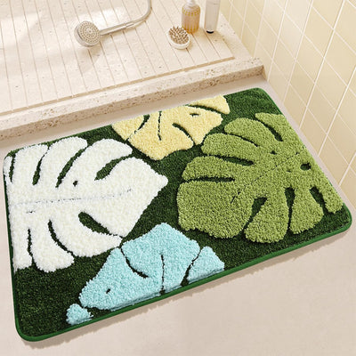 Alfombra baño musgo suave antideslizante absorbente lavable