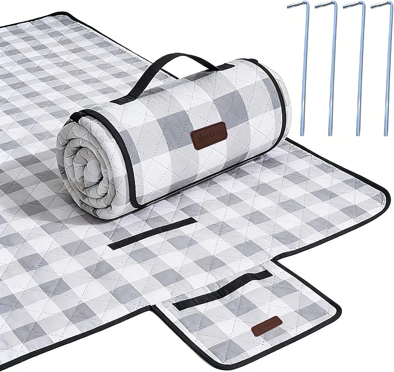 Manta Picnic Gingham Impermeable 80x60pulg Extra Grande