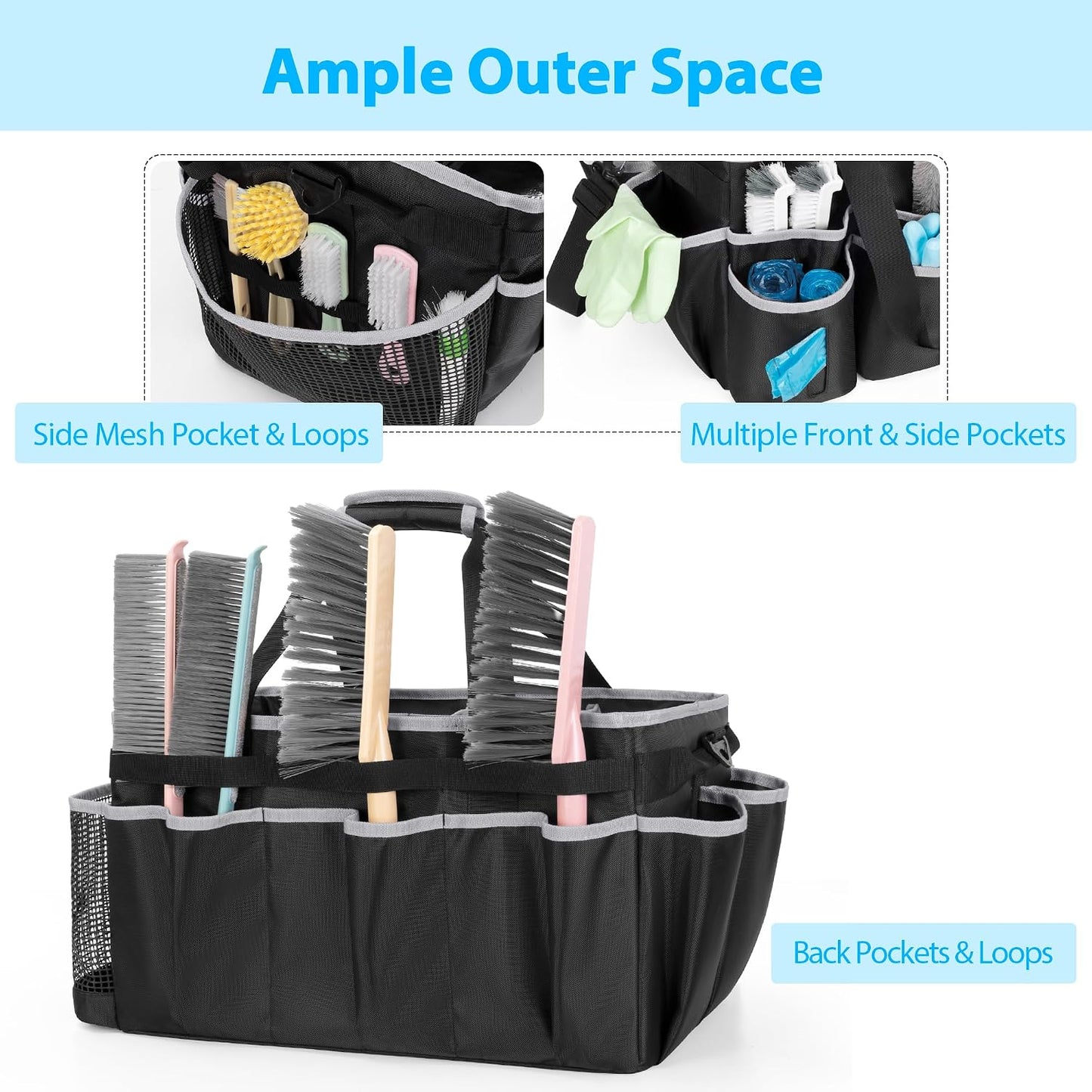 Organiz. limpieza extragrande con asa divisor