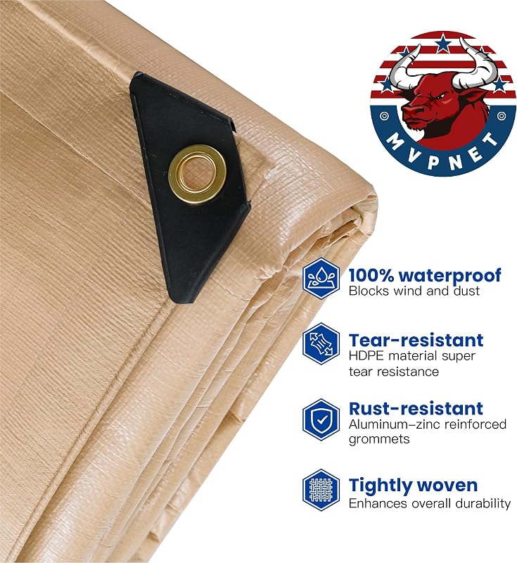 Lona 30x40 beige resistente al agua y UV