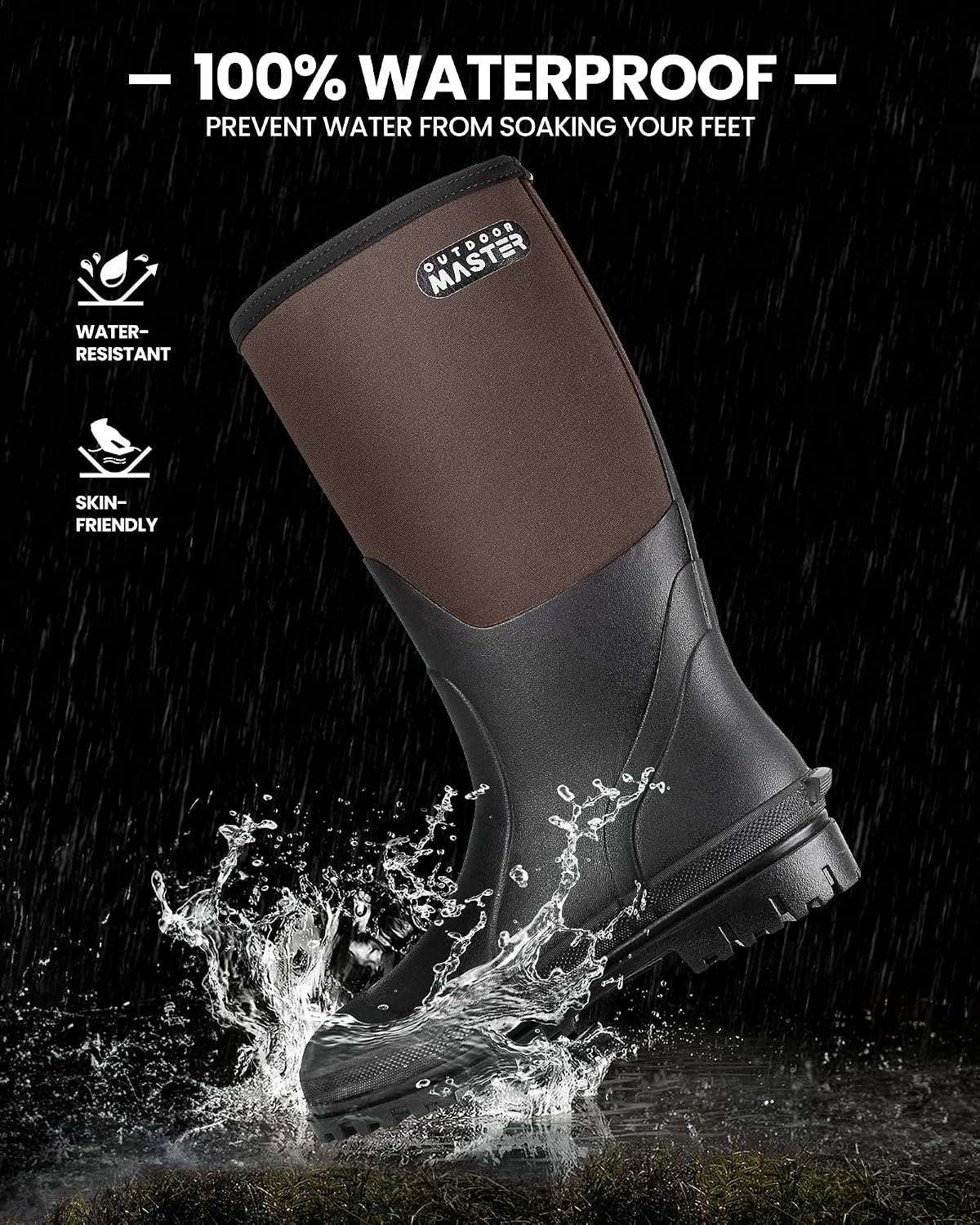 Botas de neopreno impermeables antideslizantes para hombres