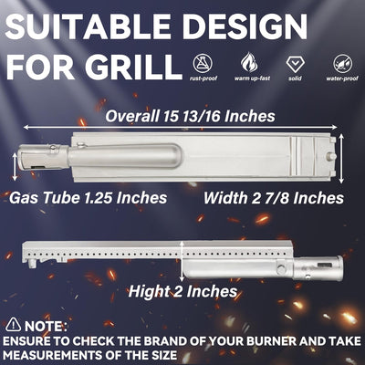4 Quemadores acero inox 304 para parrilla gas Jenn Air Nexgrill