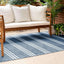 Alfombra área anguila 7x10ft rectangular azul/marfil