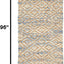 Alfombra pasillo 2ft3pulg x 8ft tejida a mano natural y azul