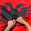 Bandera Albania 3x5ft 3 capas doble cara resistente
