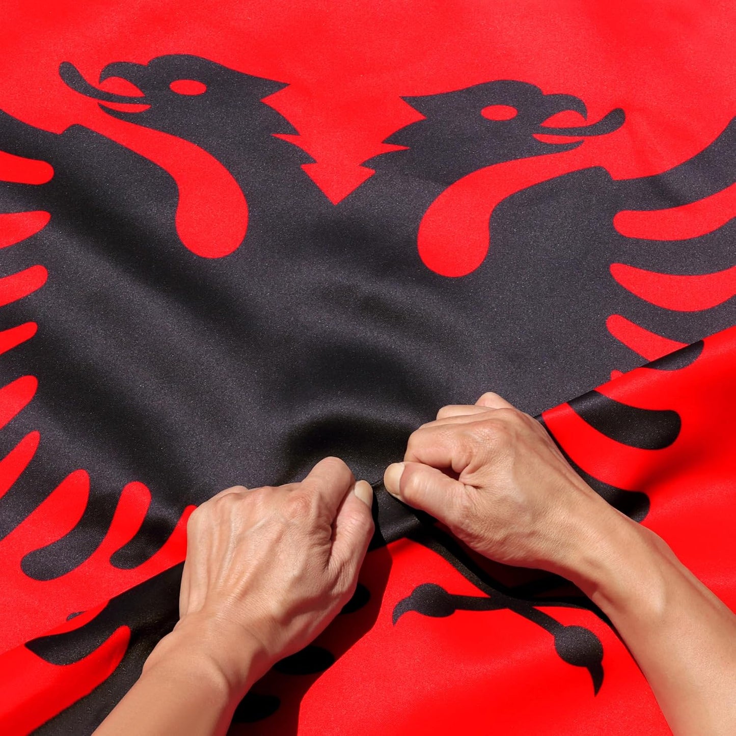 Bandera Albania 3x5ft 3 capas doble cara resistente