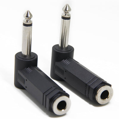2 Adaptadores TS Macho 1/4pulg a Hembra TS 1/4pulg para Guitarra
