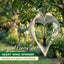 Molinillo viento corazón plateado jardín decoración