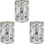 3 Pzas Lámpara Sconce Cristal 1.66pulg 7.1x5.3pulg Níquel