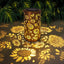 Farol solar girasol colgante para jardín decoración