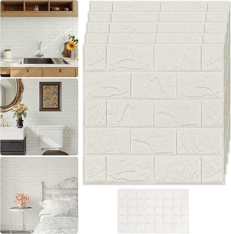 Paneles pared ladrillo sintético 3D espuma blanca sonido