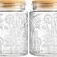 Tarro vidrio vintage 770ml con tapa bambú