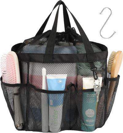 Neceser malla ducha portátil con 8 bolsillos S-Hook