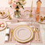Set 350 pzas vajilla plástico rosa y dorado