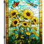 Bandera jardín girasol 12x18pulg doble cara exterior