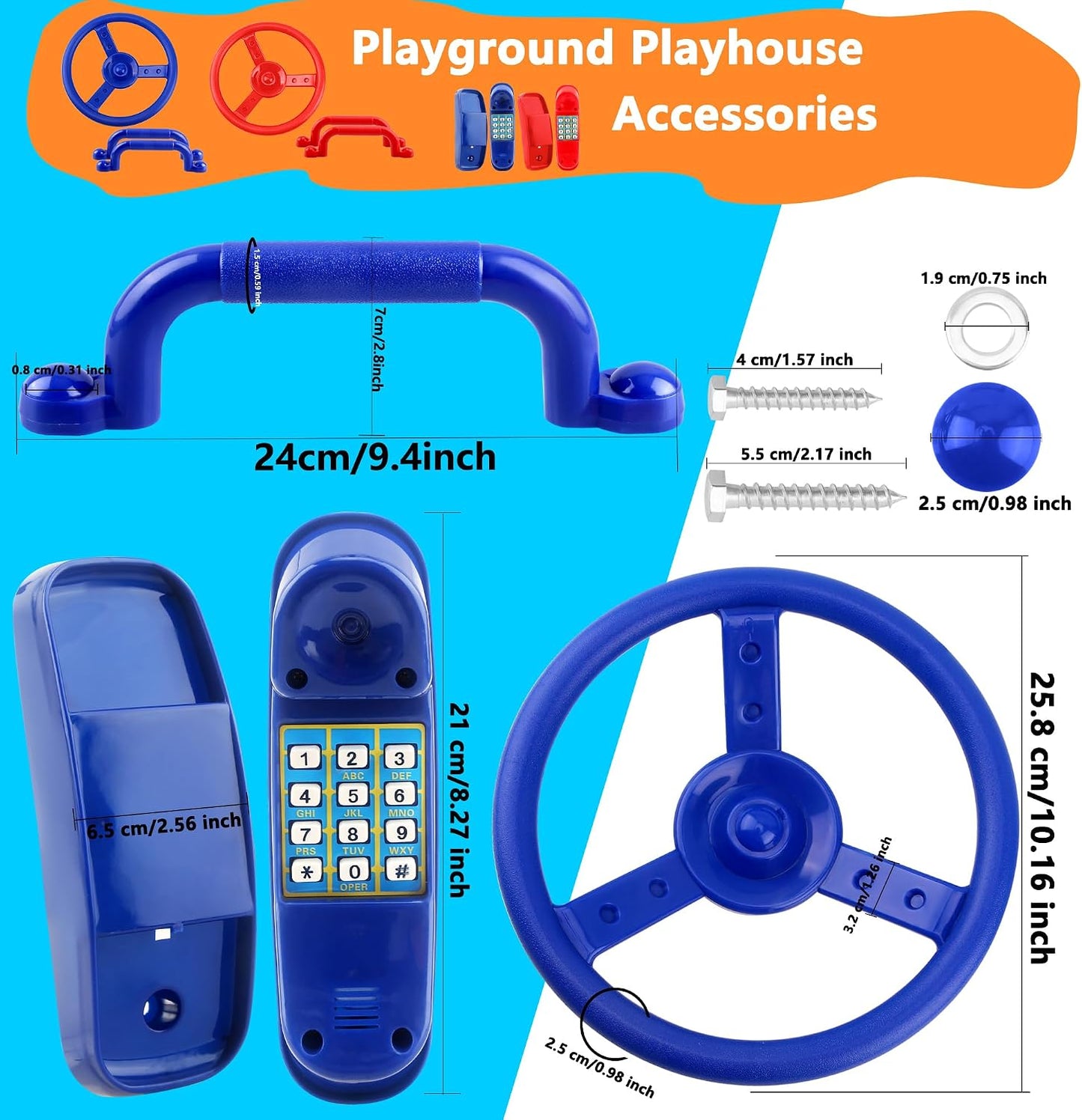 Set 8 Pzas Accesorios Columpios Plástico Niños
