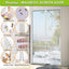 Puerta mosquitera magnética malla gruesa resistente blanco